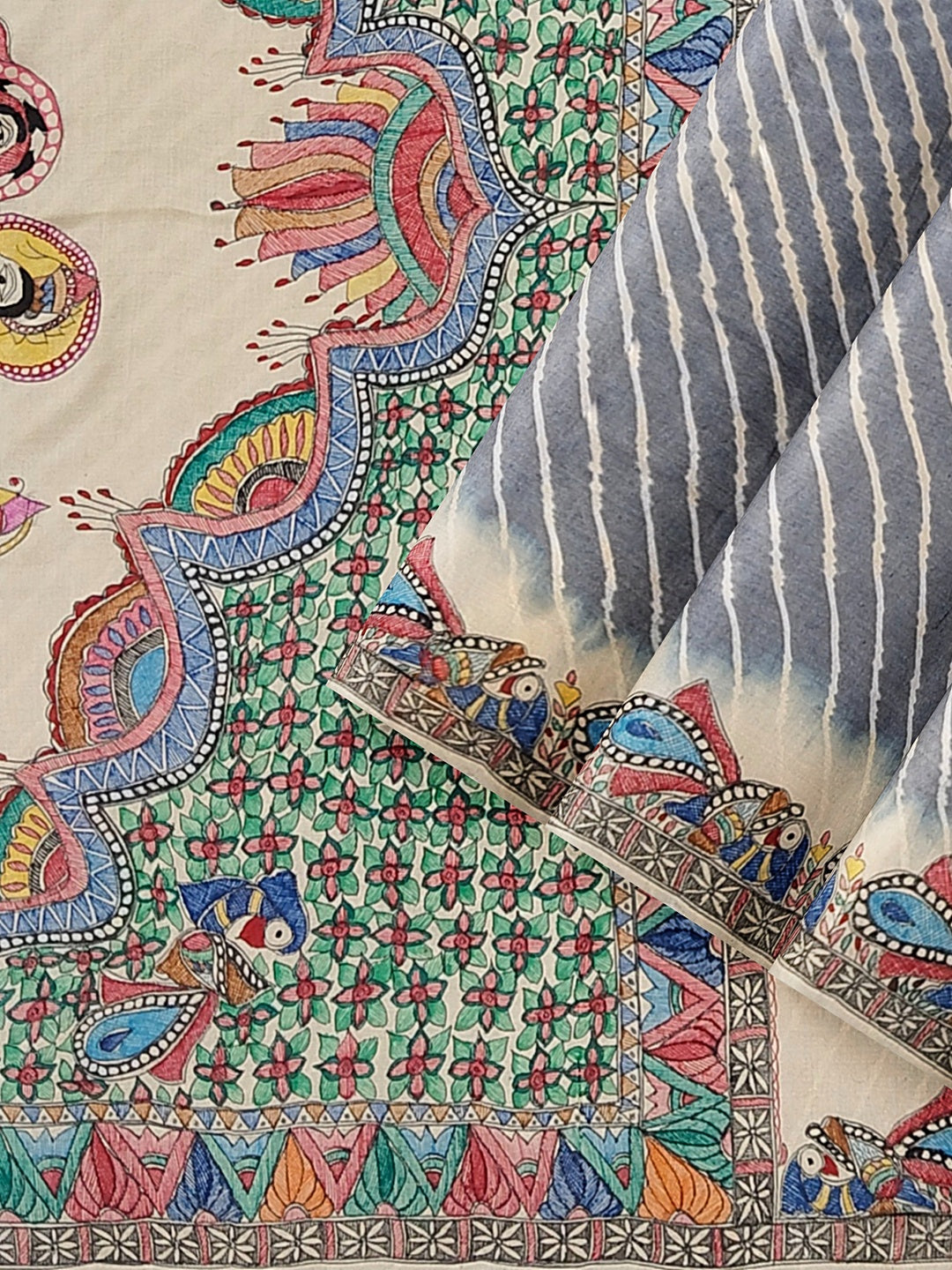 Ram and Sita on Leheriya Saree – A Divine Love Story in Tradition